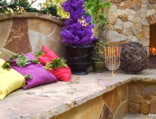 Shirley-Bovshow-Living-Succulent-Tapestry-Pillow is made with moss-filled outdoor pillows. A Shirley Bovshow original design!