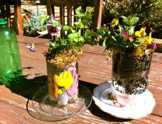Recycled Soda Bottle Planter with Decopauge by Shirley Bovshow