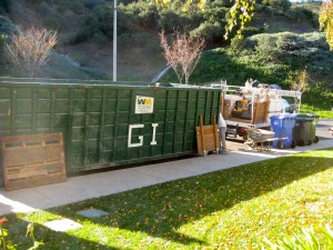 Trash bin for landscape project