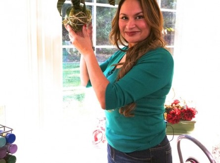 Shirley Bovshow creates a string garden or kokedama on the Home and Family Show, Hallmark Channel