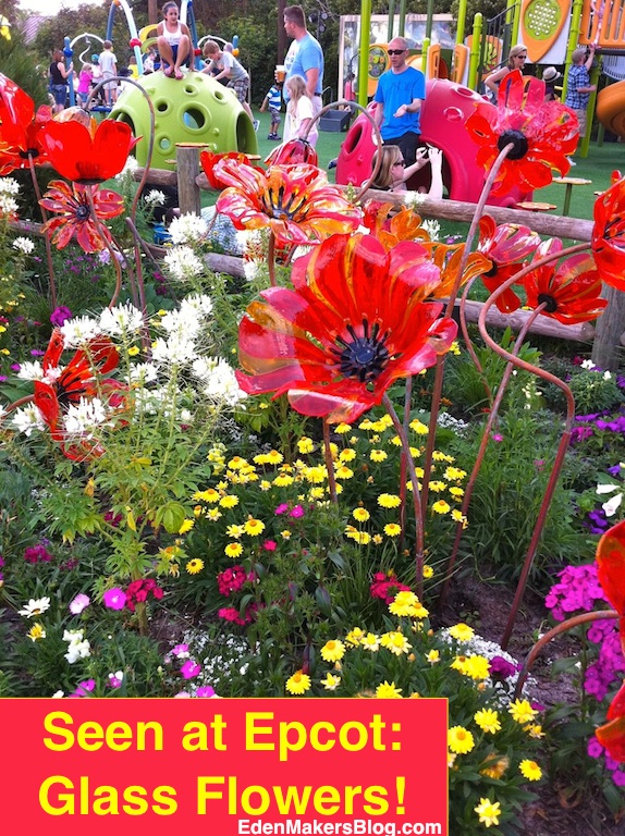 glass-poppies-in-garden-bed-epcot