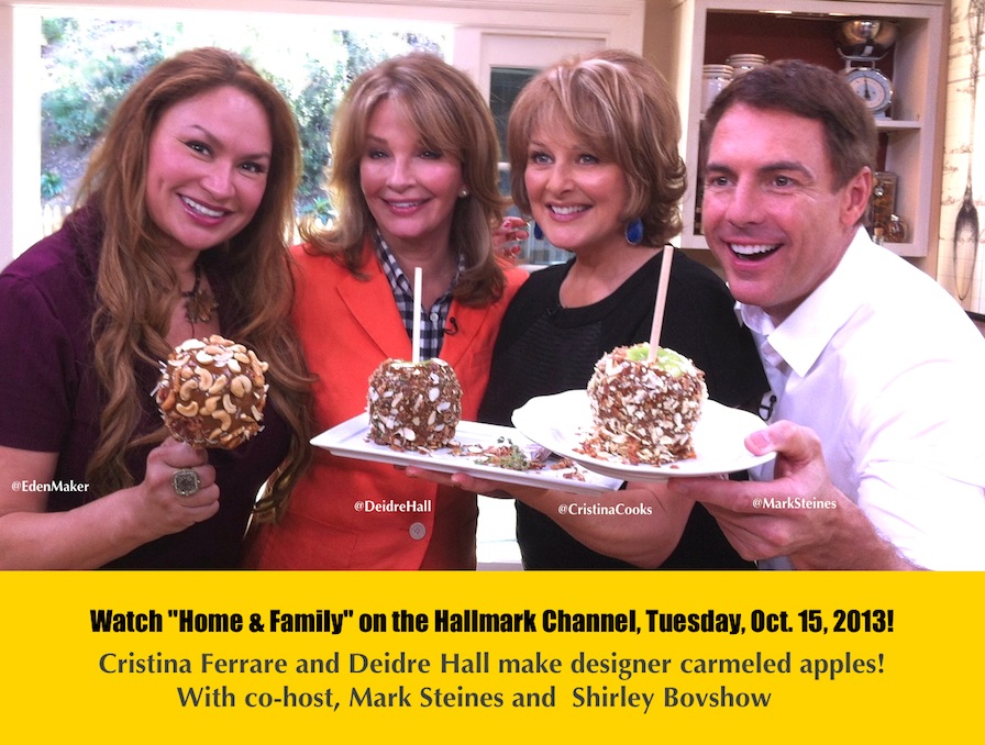 Shirley, Cristina Ferrare and Mark Steines with actress Deidre Hall of Days of Our Lives on the Home and Family Show