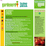 screenshot of gardenerd.com a vegetable gardening site