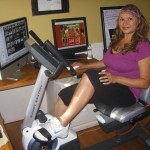 Shirley bovshow image on recumbent bicycle for weight loss
